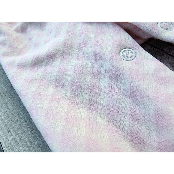 VTG 1960-70S Layette Baby Bliss Pink Girl Matching Plaid Ribbon Outfit Small - Picture 4 of 8
